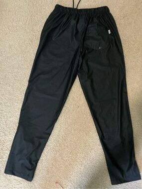 UNISEX RAIN  Black Drawstring RAIN WATERPROOF  Pants
SZ XS